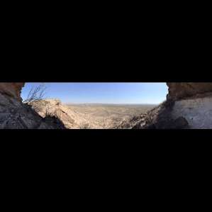 Panoramic from hiking up the canyon