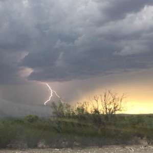 You can see weather from MILES away, this storm never reached us but we got to watch it in the distance, very cool.