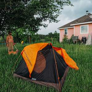 tent people dog