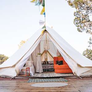 The bell tents were absolutely stunning and the interior was out this world. We felt like royalty!