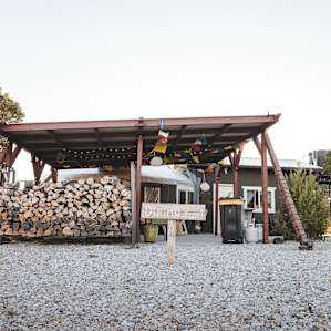 The dining yurt was absolutely adorable