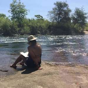 I read while rafters/kayakers drifted on by.
