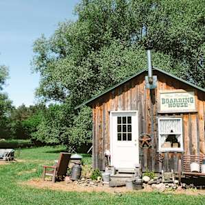The buildings around the campsite had so much character.