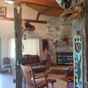 The lodge was a comfortable place to hang out!
