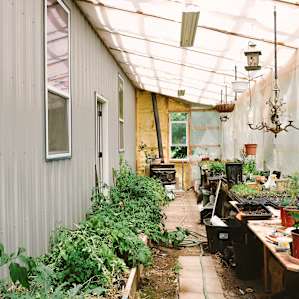 A wood stove in the greenhouse!!!