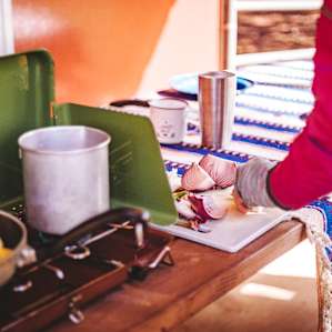 cooking food