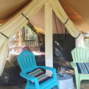 Covered sitting area.