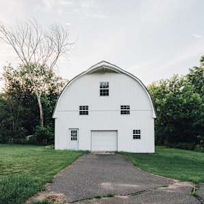 If you see this barn, you are at the right spot. Barn built by Doug's father.