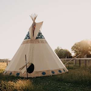 A beautiful tipi to stay in.