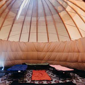 A view inside the tipi.
