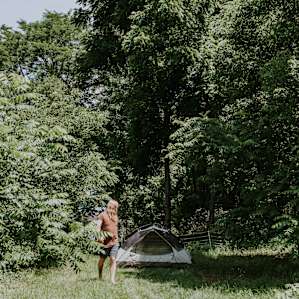 tent forest people