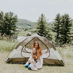 tent people dog