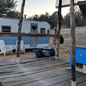 Camper on Small Mountain Farm