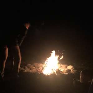 Enjoyed the fire at night, glazing at the stars and moon!