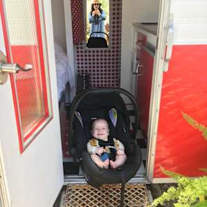 Hendrix loved the Casita trailer!