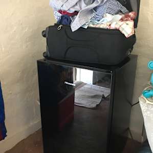 Mini fridge kept our fruit and water cold