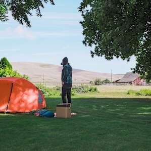 tent people lodging