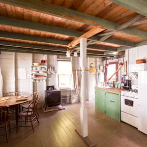 The kitchen and dining room. Simple, spacious, perfect. With a little hunting, we found everything we needed.