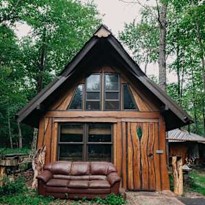 The beautiful cabin! We loved learning about their construction process.