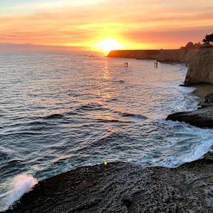 Sunset on nearby davenport beach. 10 minute drive.