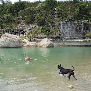 Great swimming holes and fishing is just a short walk down the river