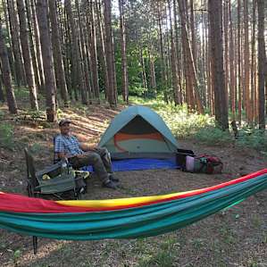 Our little camp in the pines!