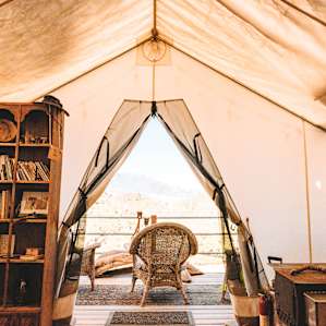 The view out of the tent