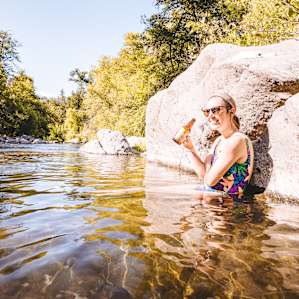 Chilling in the swimming hole in the creek just behind the house! It was so beautiful and refreshing, no better way to spend the afternoon!