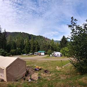 View from up hill
