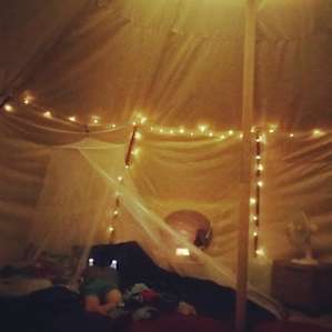 My view from kicking back on the futon style couch/ pull out bed