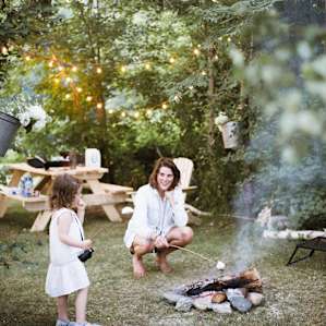 Provided globe string lights & firewood made life a little easier.