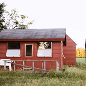 Screened in windows that opened for the perfect evening breeze.
