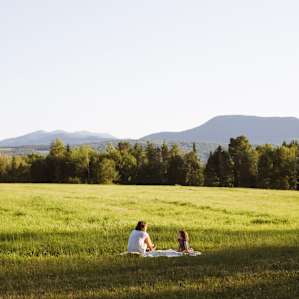 Or skip the picnic table and drop a blanket.