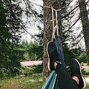 Hammock chillin' part 2 with the pond in the back