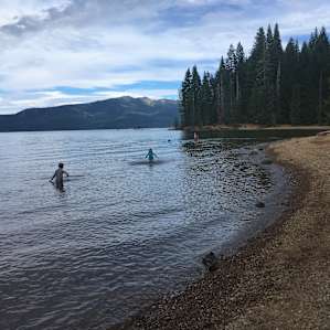 West shore of Lake Almanor, warm waters and not crowded, even on July 4th week. About 45 mins drive.