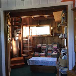Great hang out space for music and a card game!