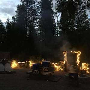 the beautiful lights they have around the property