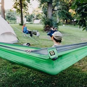 tent people hammock