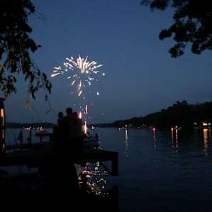 Enjoying the fireworks on the 4th from our site