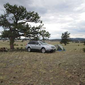 I had to use my car as a wind barrier. Slept like a rock, though.