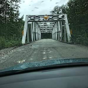 This is the bridge you'll pass a few miles before you arrive. Make sure to follow the directions.