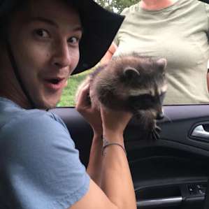 Their pet raccoon named Bear