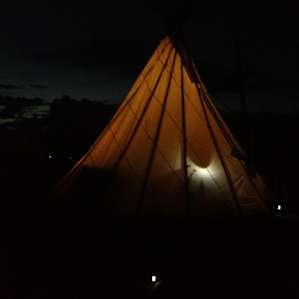 Tipi at night