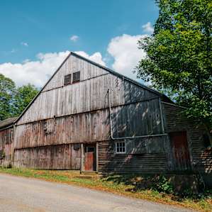 This is the barn across the road from where you will pull your car in to meet Trisha, your host