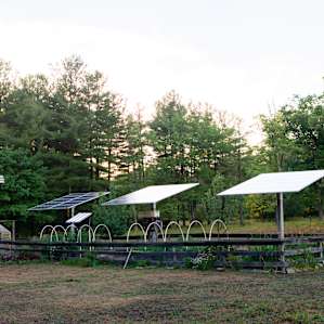 These are the solar panels that power all the structures on the property including the caboose