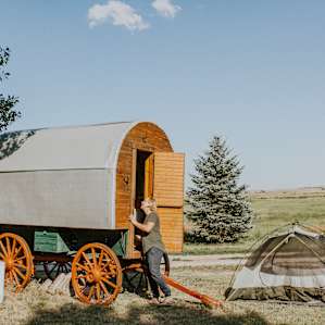 tent people lodging