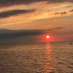 Sunset over the sound