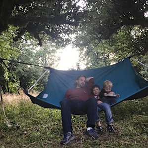 Relaxing in the hammock