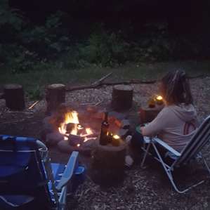 evening fire. no bugs!