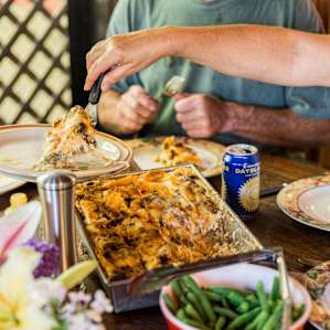 We were invited in for our incredibly hospitable hosts' family dinner (so delicious!), such a special treat.